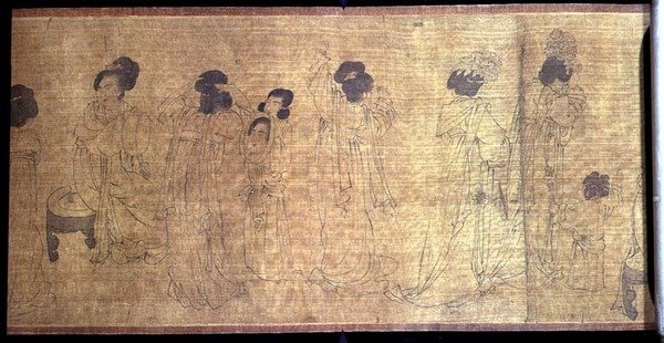Palace Ladies at Leisure (detail) by School Chinese