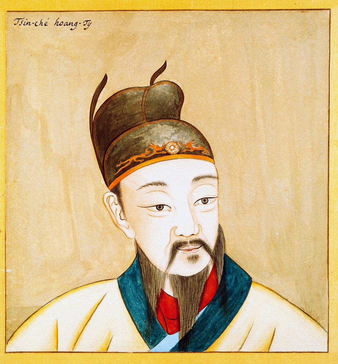 Portrait of Qin Shi Huang, founder of the Empire of China by School Chinese