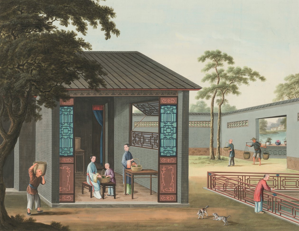 Tea Production, c. 1820 by School Chinese