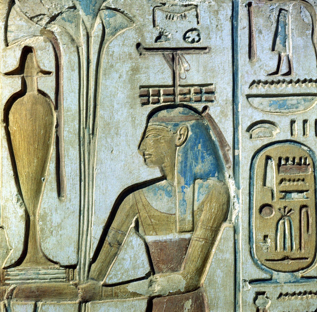 Temple of Seti I dedicated to God Osiris, Abydos by School Egyptian