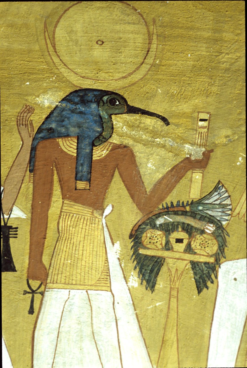 God Thoth Introducing the Deceased to Osiris by School Egyptian