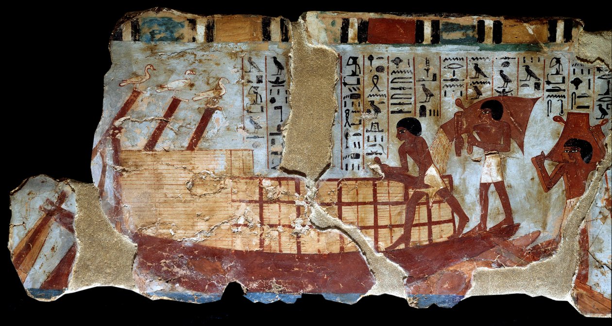 Egyptian antiquity: mural painting from the Theban tomb of Ounsou by School Egyptian