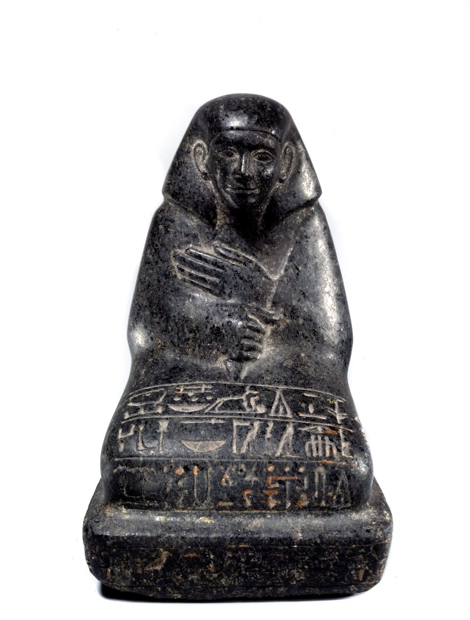 Egyptian antiquity: sculpture in gabbro representing senior official Senpou by School Egyptian
