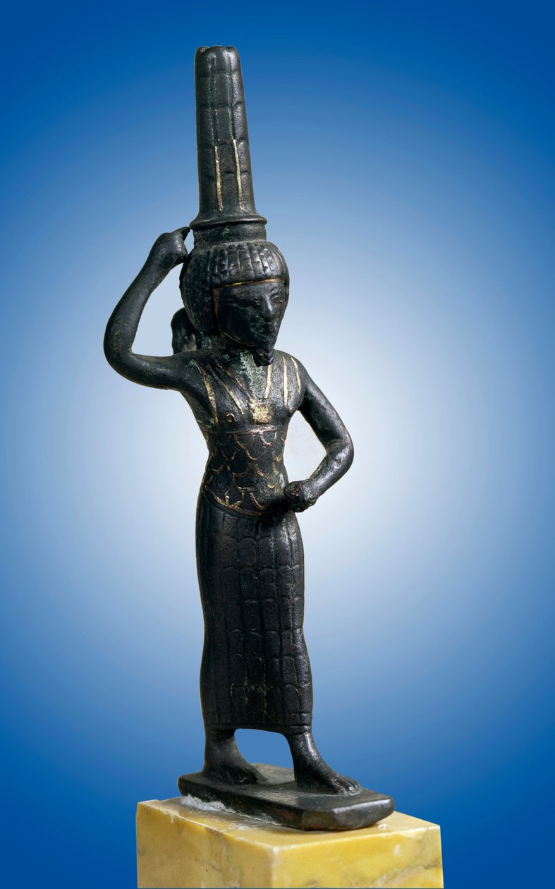 Egyptian Antiquity: Statuette of the Warrior God Onouris (or Chou), Louvre Museum by School Egyptian