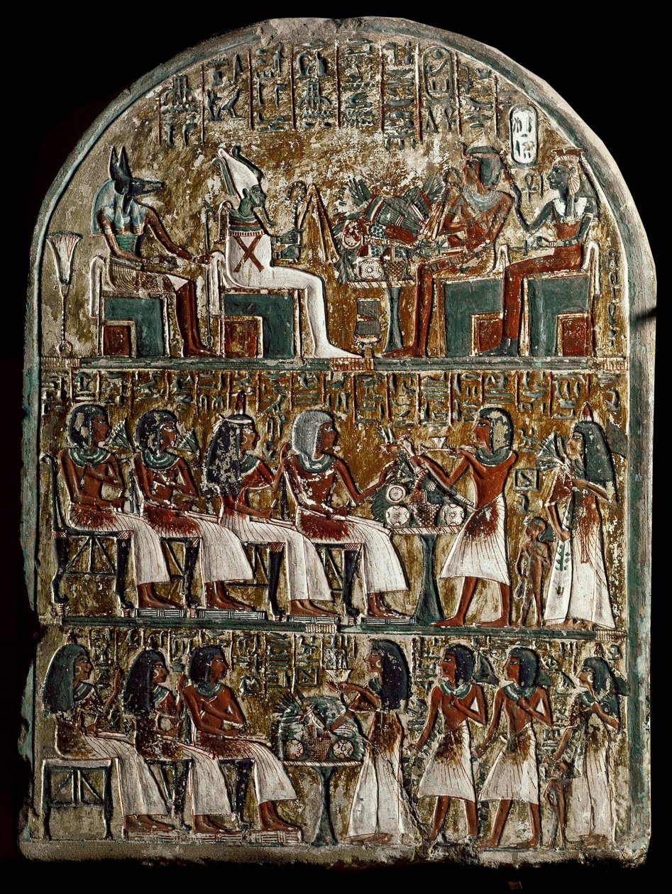 Stele of Irynefer, Egyptian Antiquity by School Egyptian