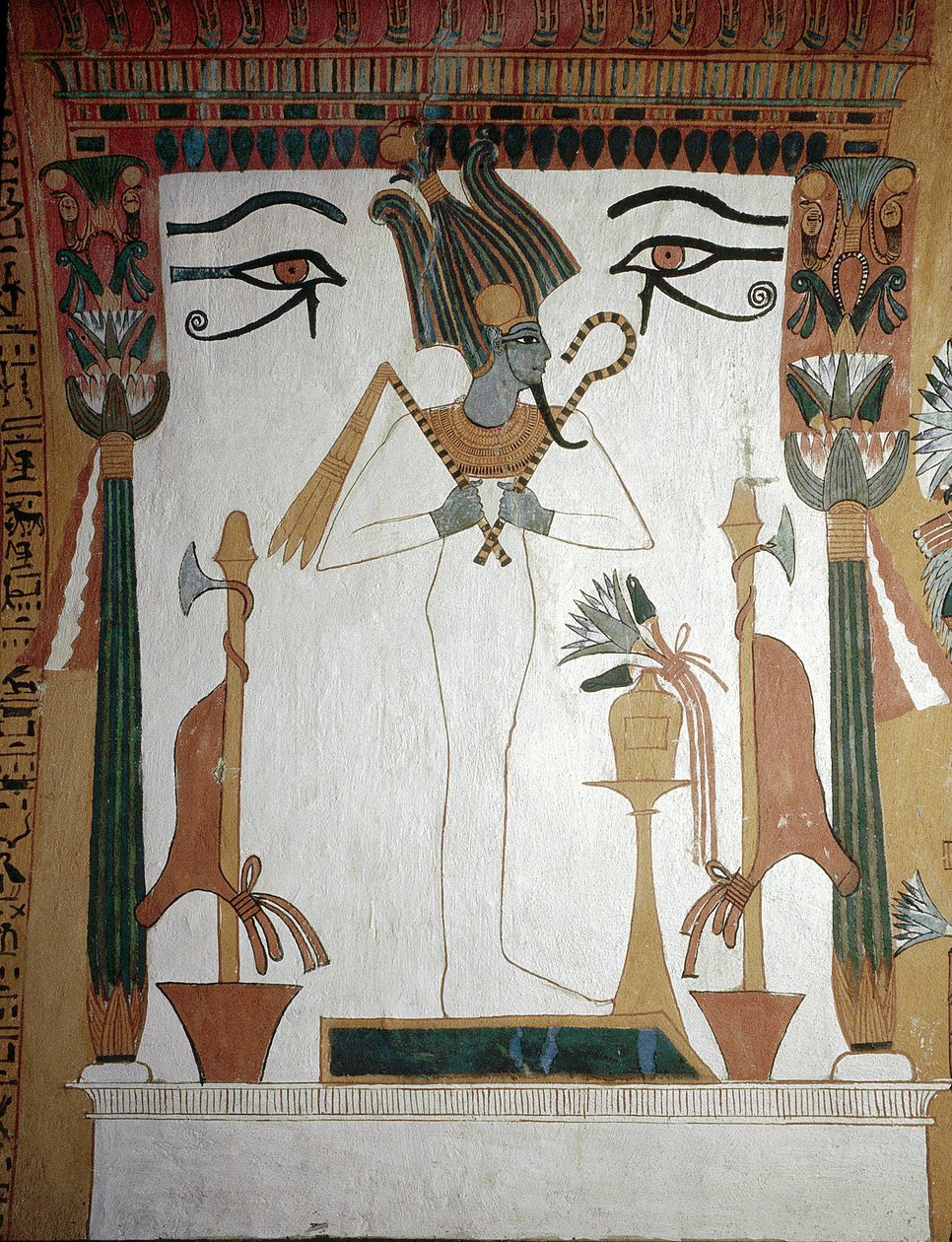 Luxor, Thebes: Deir El Medineh, Village and Necropolis of Artisans. Tomb of Sennedjem: The God Osiris, Symbol of the Spiritual Rebirth of a Dead Man by School Egyptian