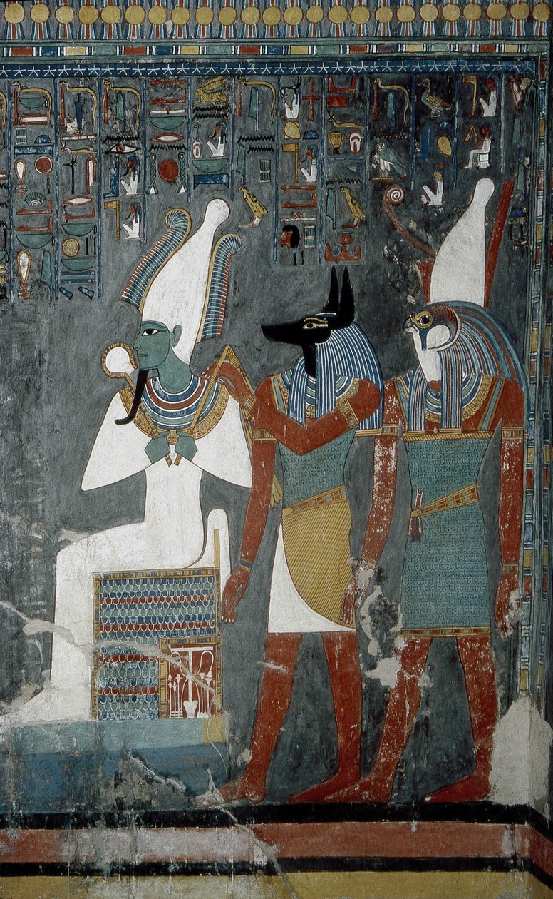 Luxor, Thebes: Valley of the Kings, Tomb of Horemheb (-1343 - -1314), Egyptian Pharaoh on which the Goddess Isis Appears by School Egyptian
