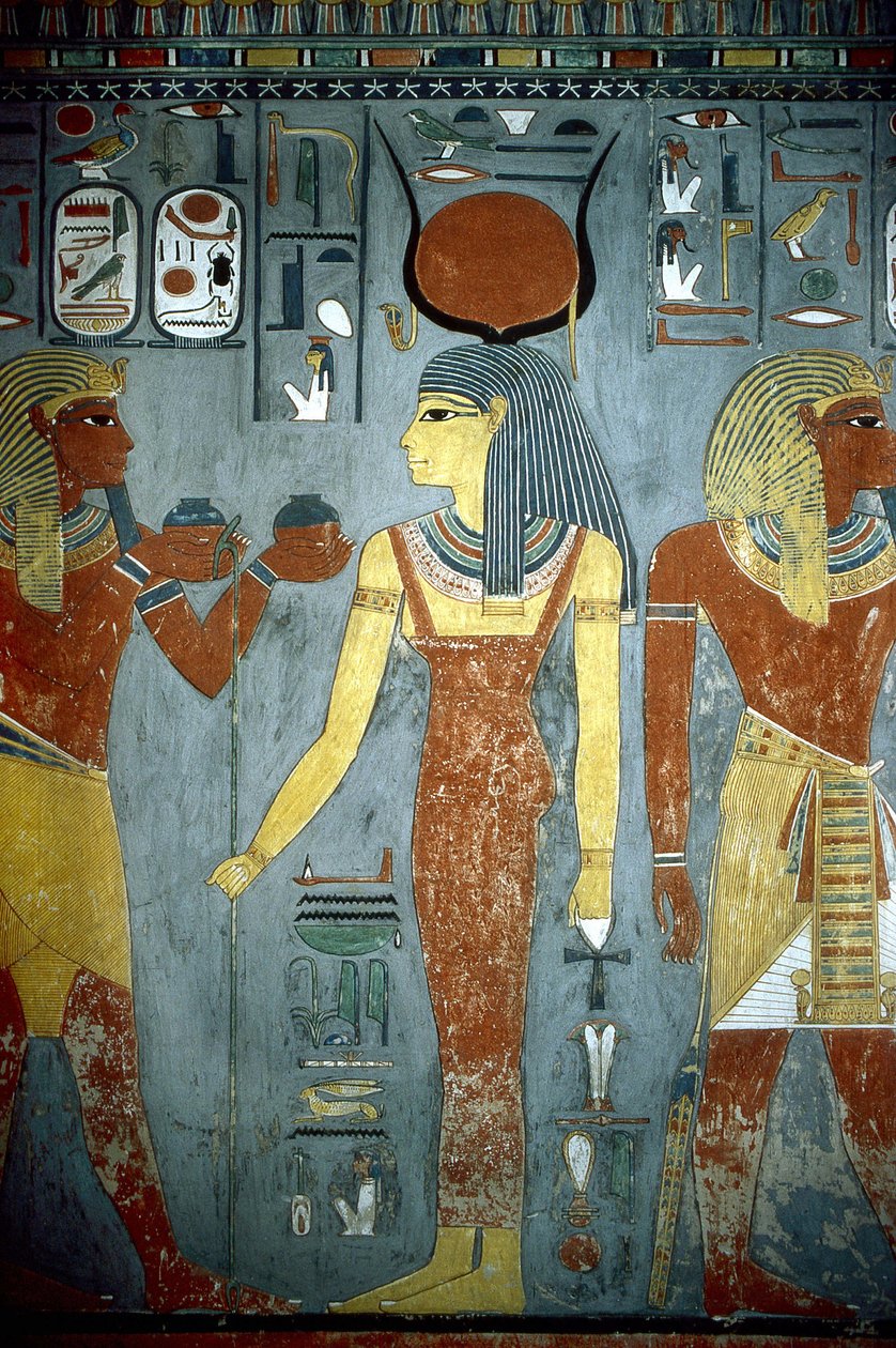 Luxor, Thebes: Valley of the Kings, tomb of Horemheb, Egyptian pharaoh on which the goddess Isis appears by School Egyptian