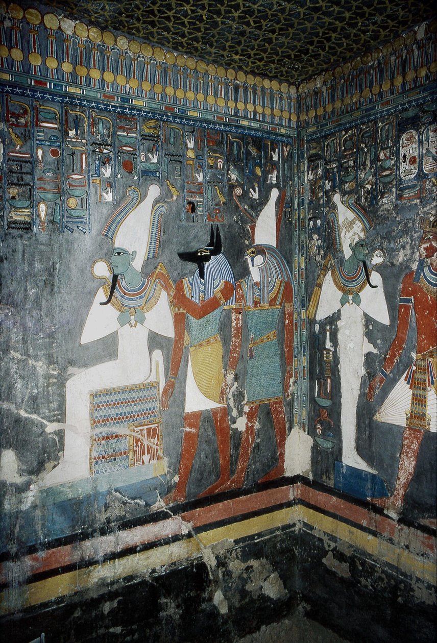 Luxor, Thebes: Valley of the Kings, tomb of Horemheb, Egyptian pharaoh on which the goddess Isis appears by School Egyptian
