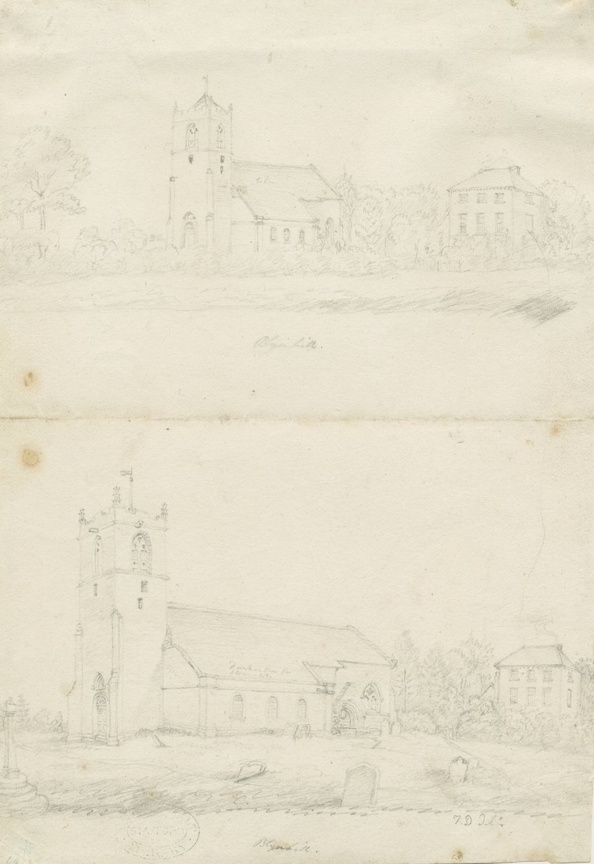 Blymhill Church: Pencil Drawings by School English