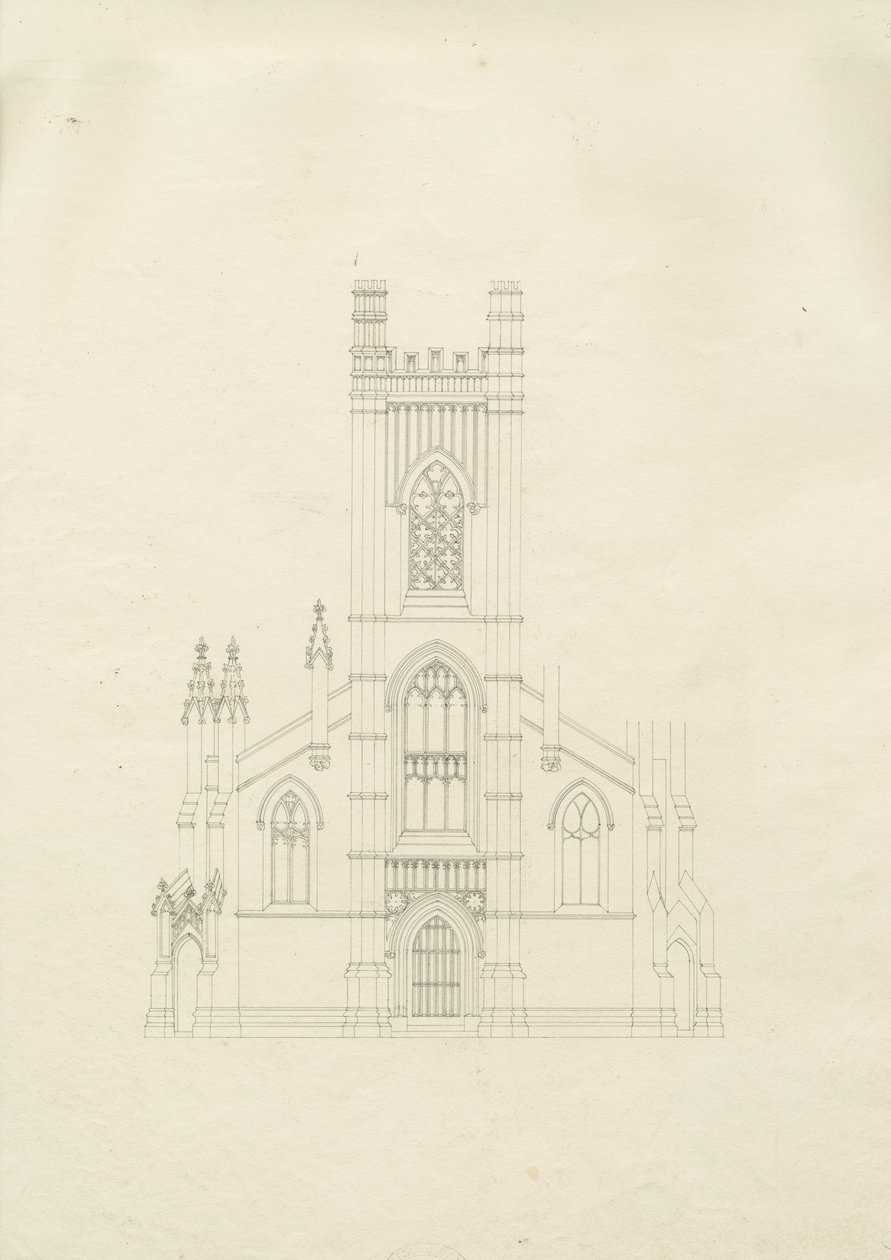 Burton-upon-Trent - Holy Trinity Church by School English
