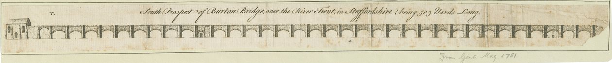 Burton-upon-Trent Bridge and Town by School English