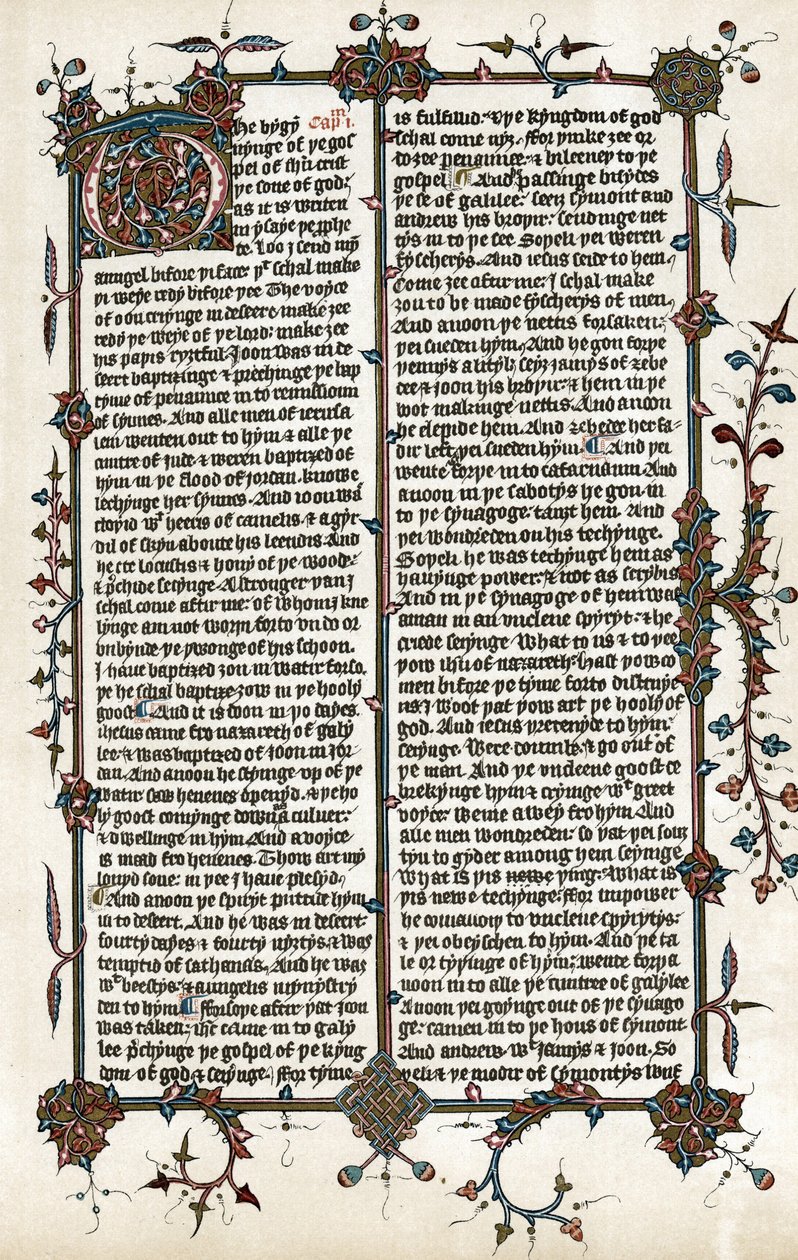 Copy of a Page from St Mark