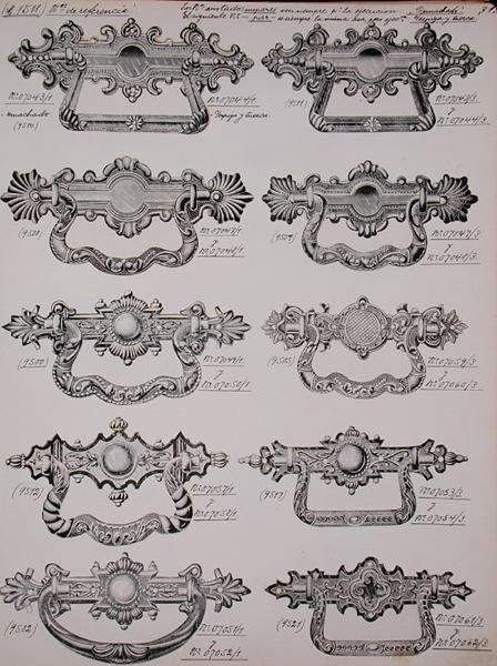Door Knockers, from a Trade Catalogue of Domestic Goods and Fittings, c.1890-1910 by School English