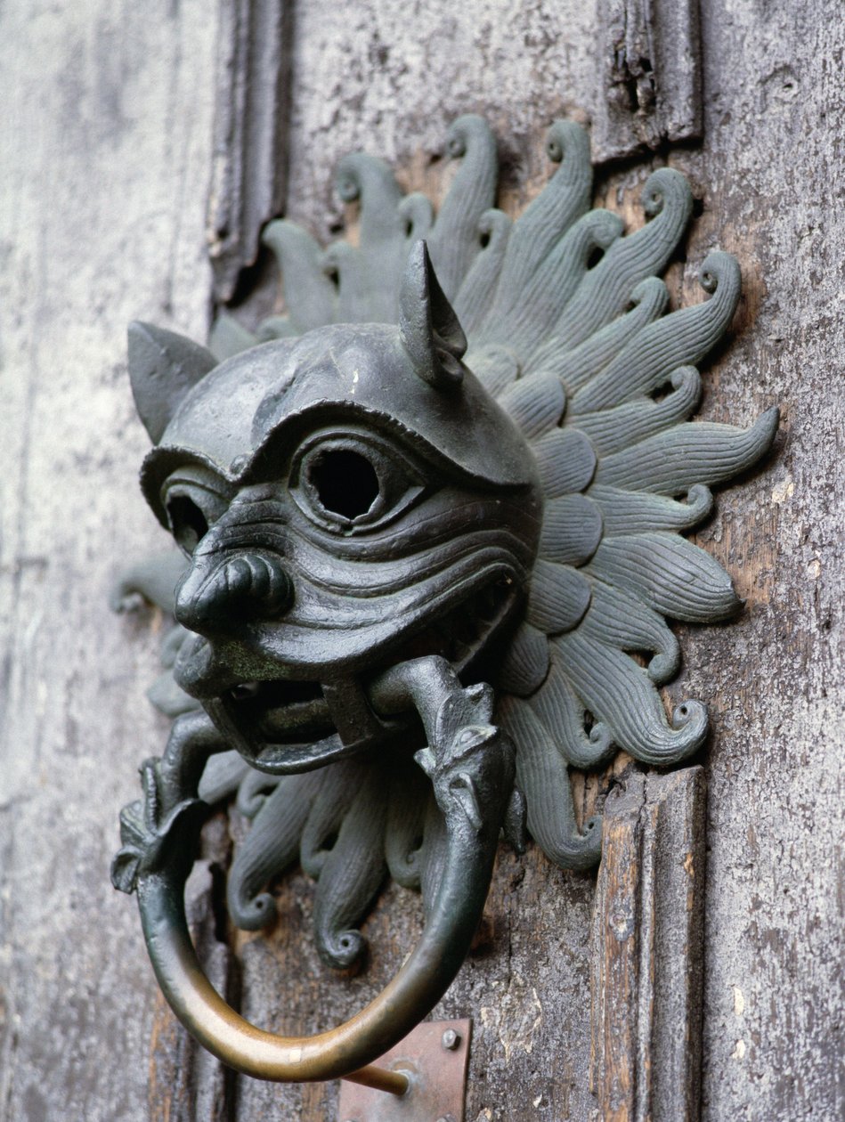 Durham Cathedral Sanctuary Knocker, copy of 12th century bronze original by School English