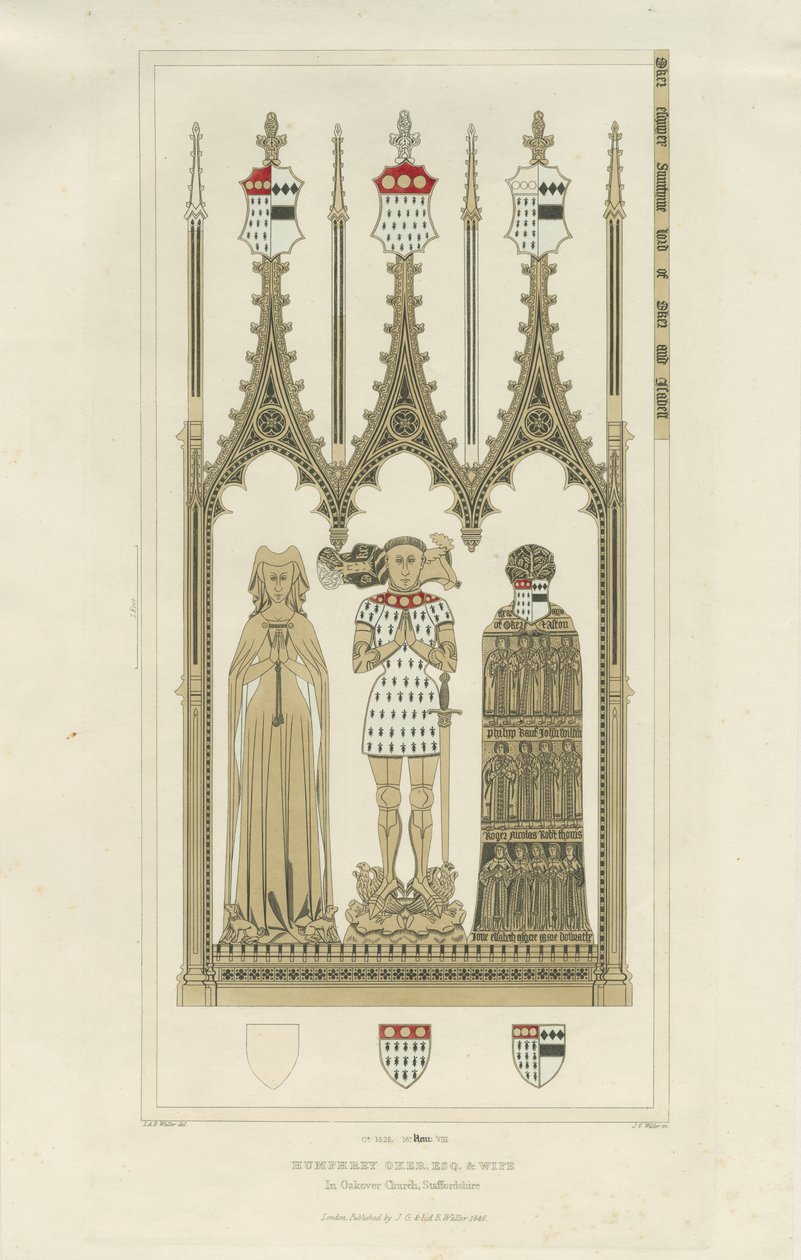 Interior of Okeover Church - Monument to Humphrey Oker