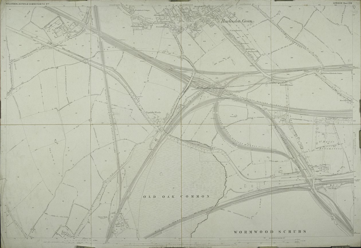 Map of Willesden, London by School English