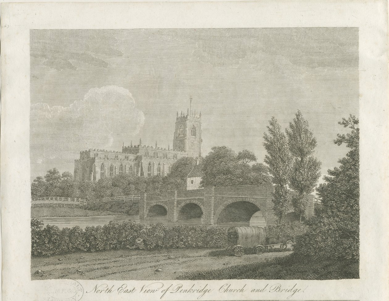 Penkridge Town - Church and Bridge by School English