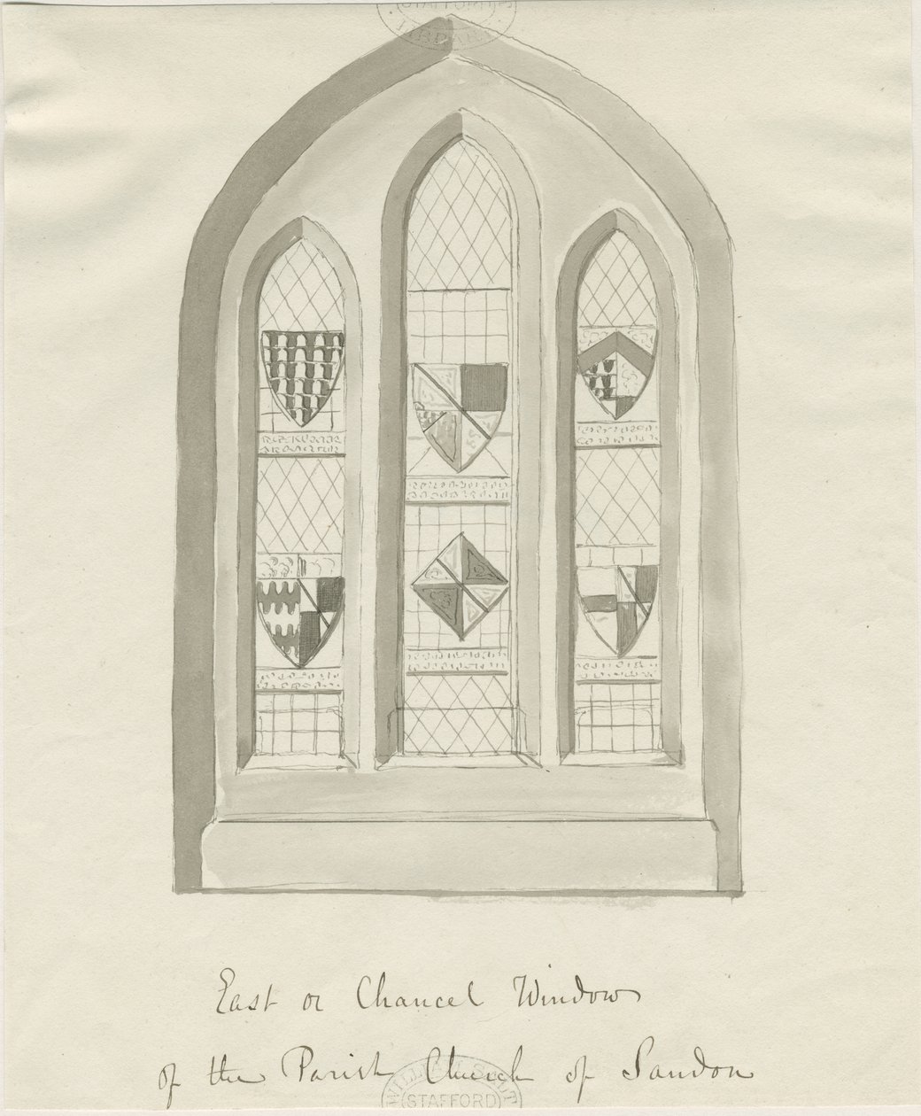 Sandon Church - East window of Chancel by School English