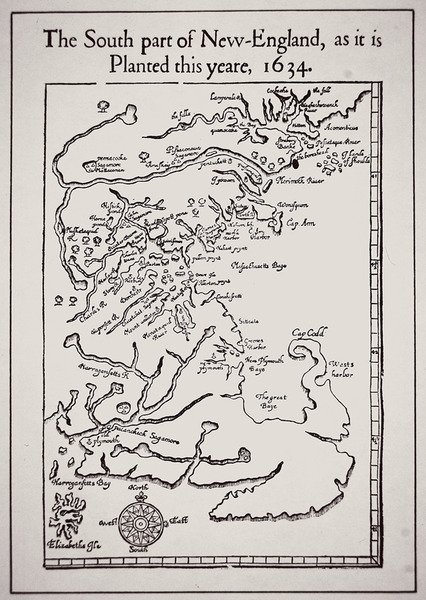 South Part of New England as it is Planted this Year 1634 by School English