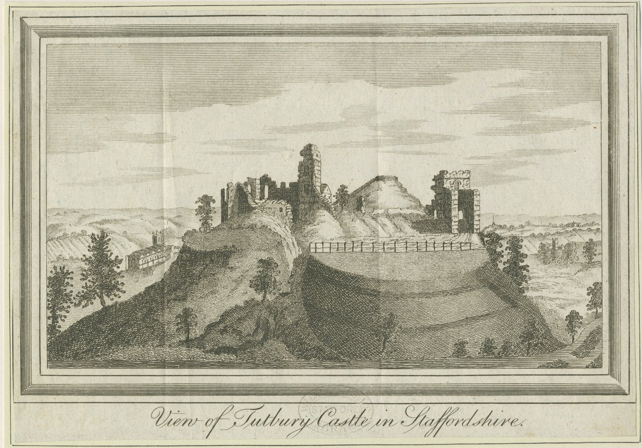 Tutbury Castle - East View by School English