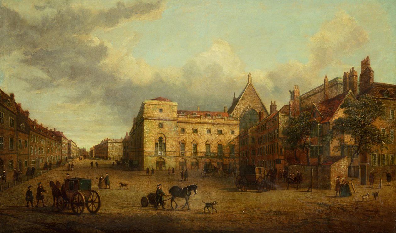 View of Whitehall with Old Palace Yard by School English