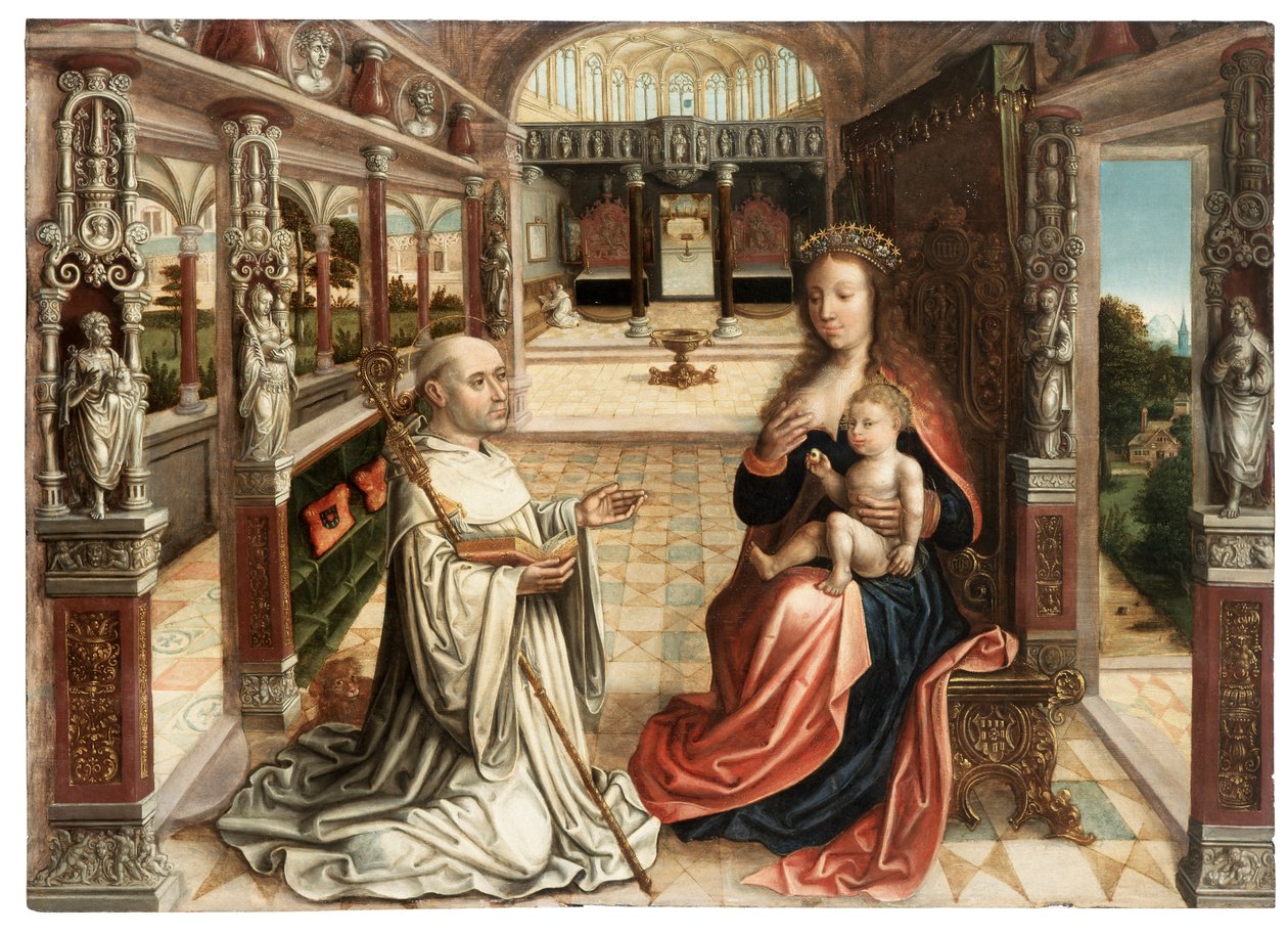 The Miracle of Lactation by School Flemish: Fine art print