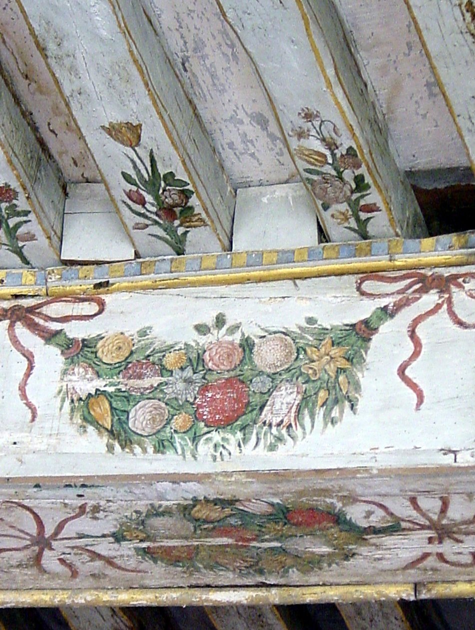 Painted Beams (detail) by School French