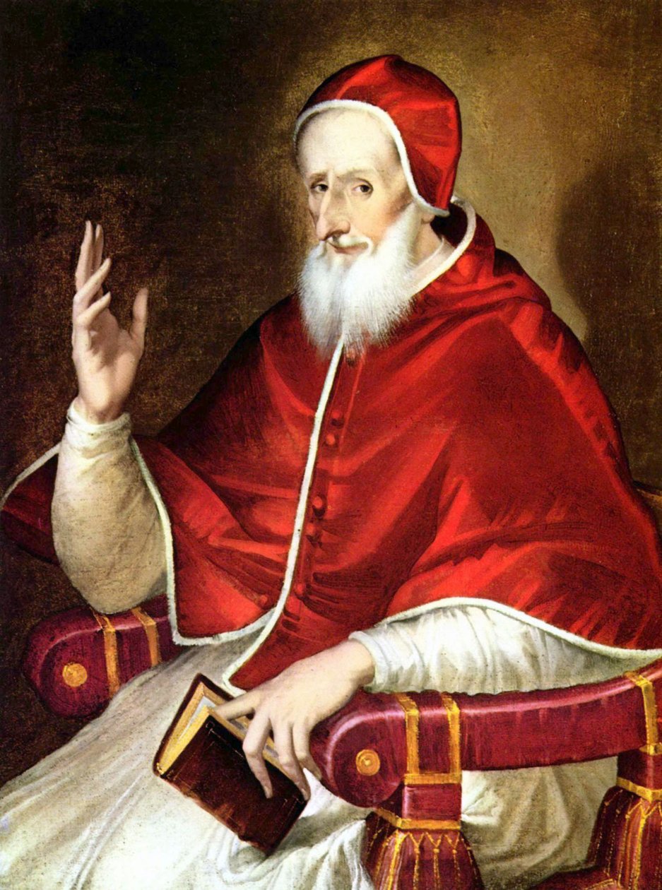 Pope Pius V (Antonio Michele Ghislieri) pope from 1566 to 1572 by School French