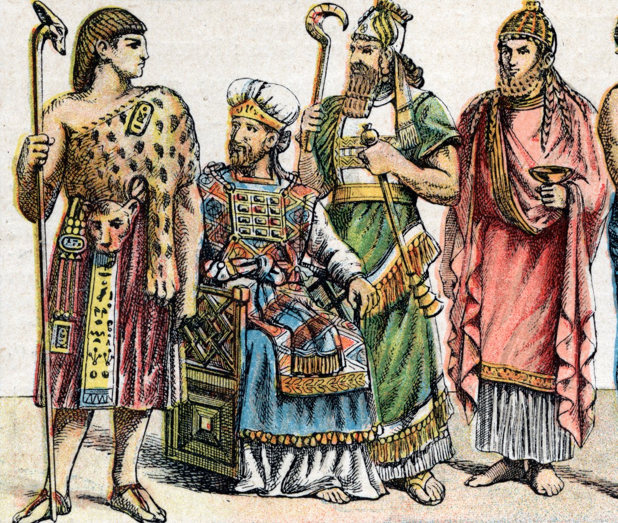Religious costumes in ancient times by School French