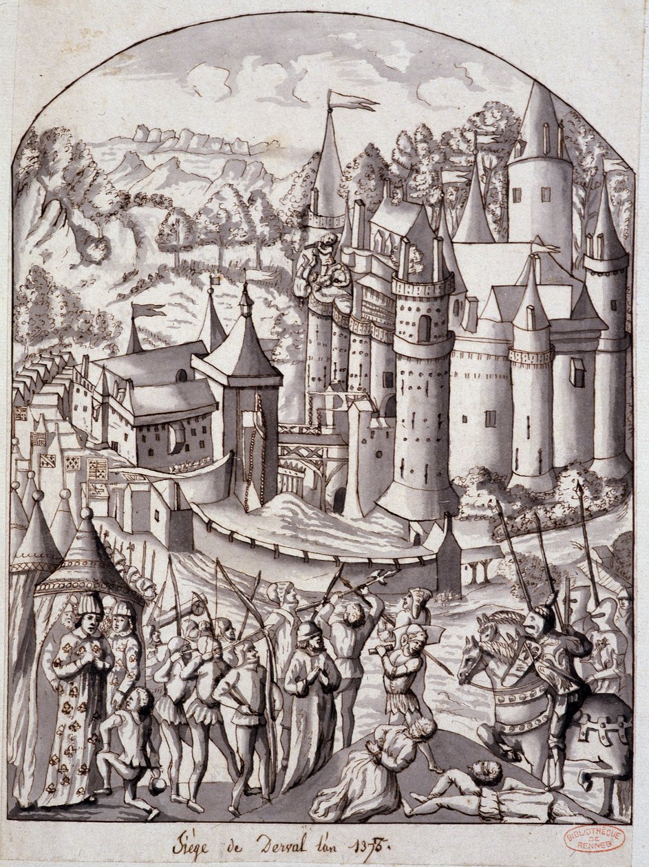 Siege of Derval (Brittany) in the Year 1375 by School French