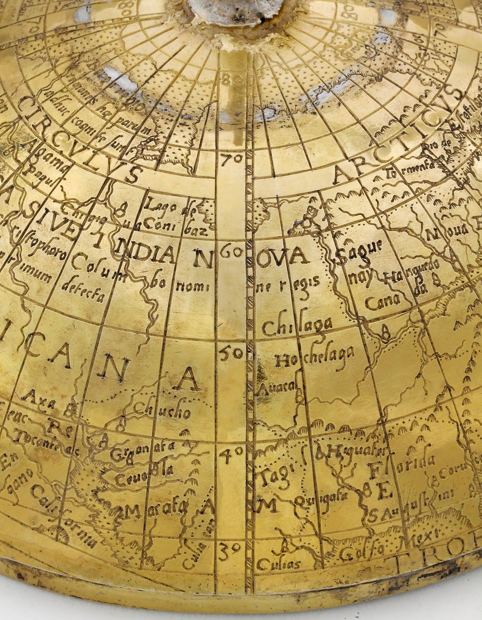Rare Continental globe cup, North German or Flemish, c.1600 (detail) by School German