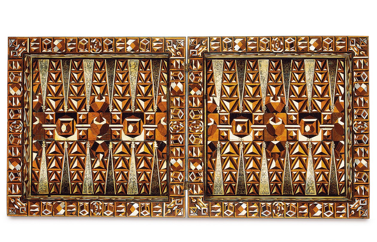 South German marquetry games box, from Augsburg or Nuremberg, late 16th-early 17th century by School German