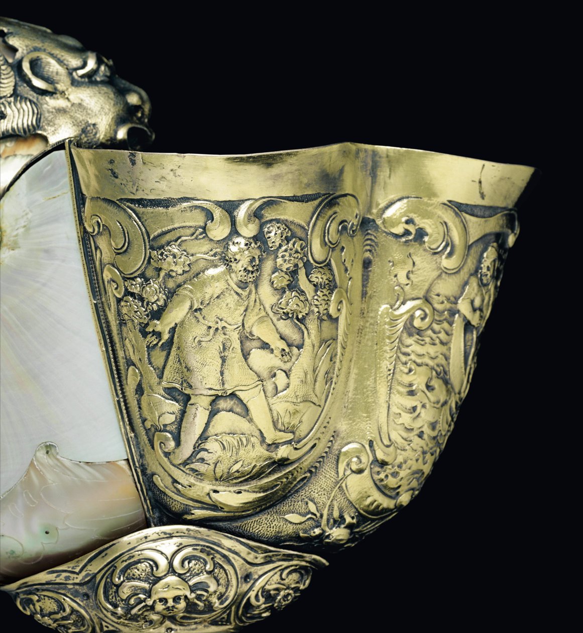 Mounted Nautilus Cup (detail) by School Hungarian