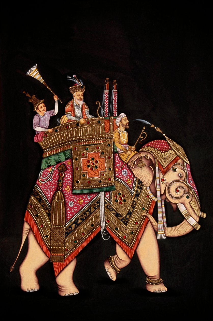 Miniature Painting of Emperor Shah Jahan by School Indian