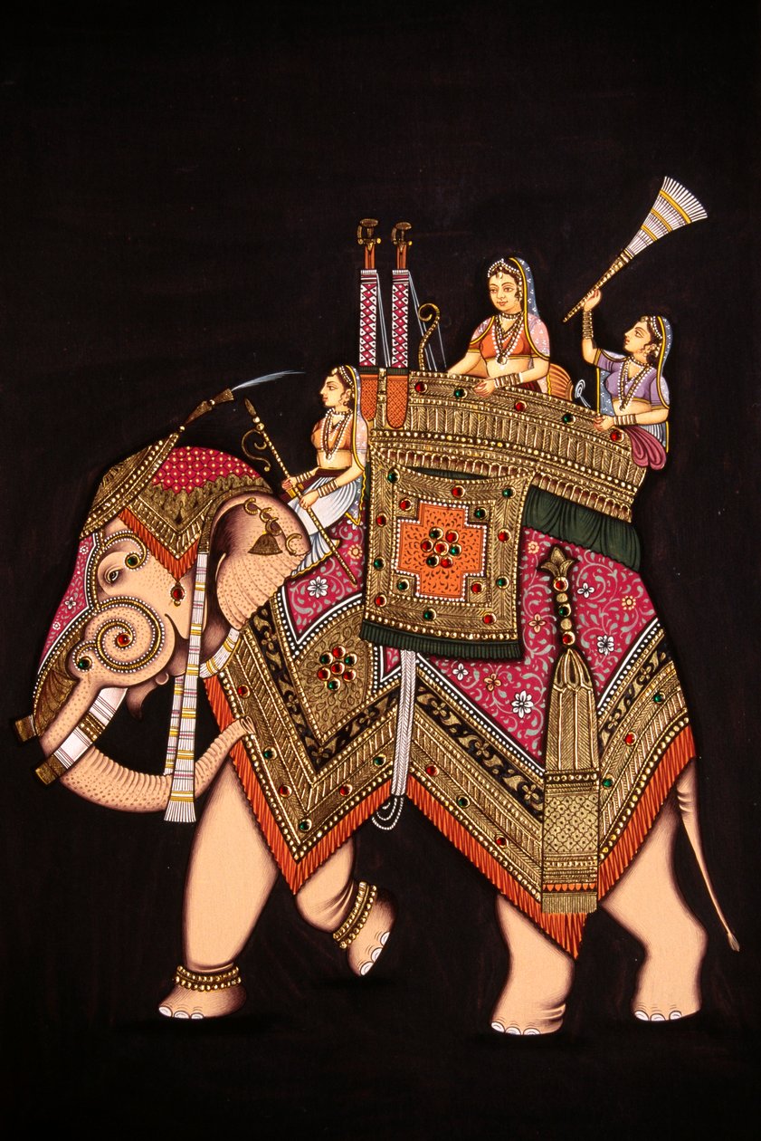 Miniature Painting of Mumtaz Mahal on Paper by School Indian