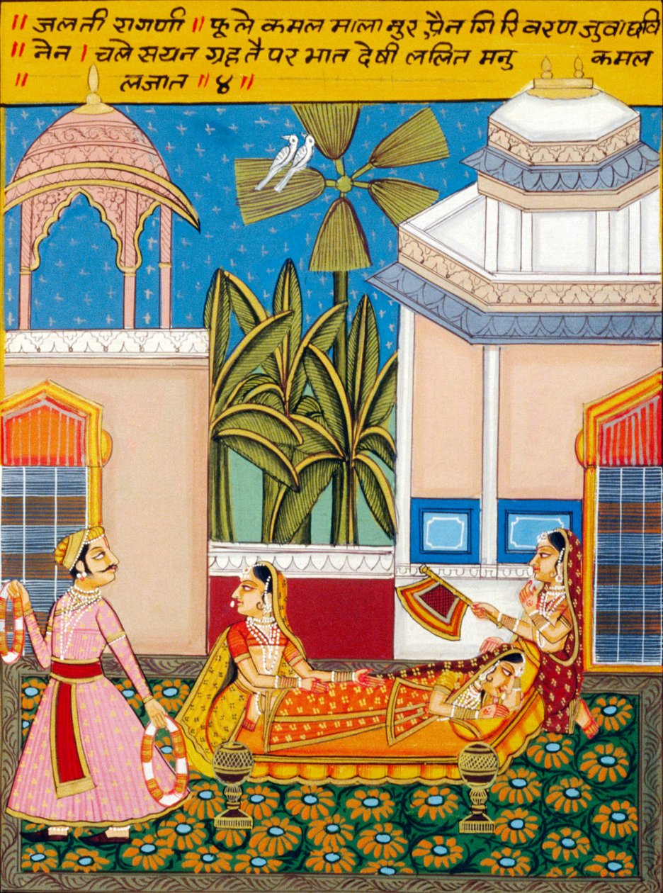Miniature Painting, Ragini Jhalti, Nathdwara School by School Indian