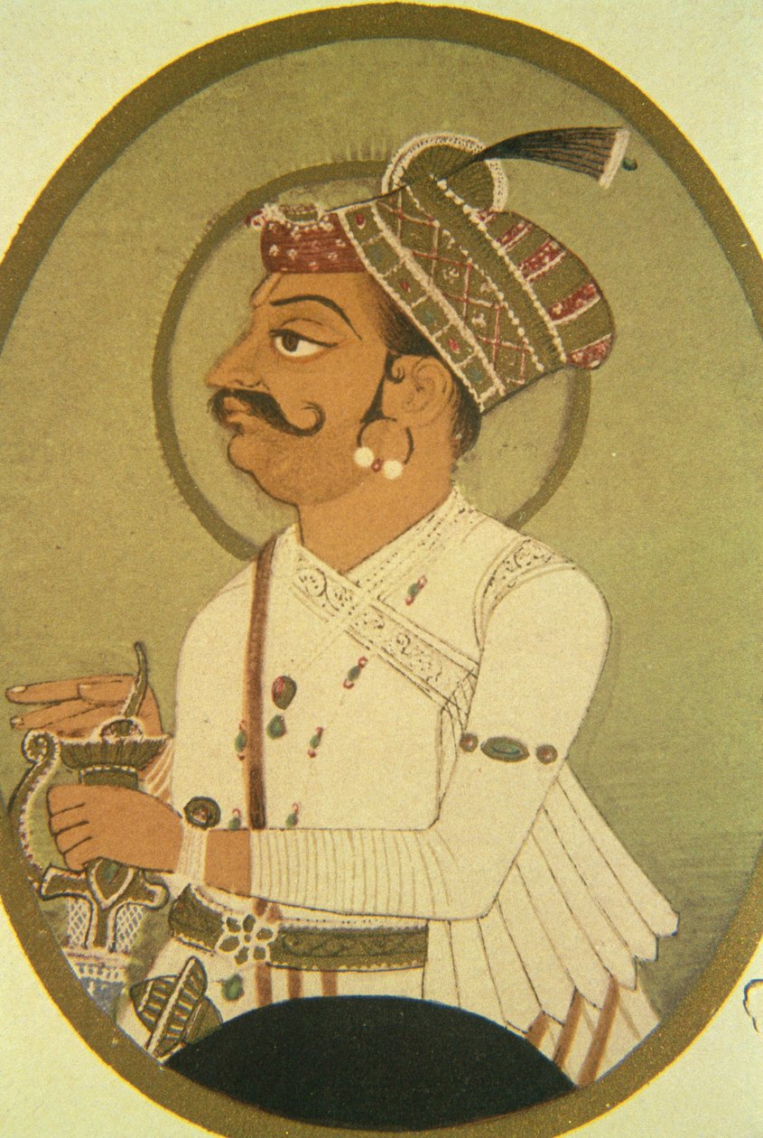 Painting of Rao Bikhaji Ruler, Bikaner, Rajasthan, India by School Indian