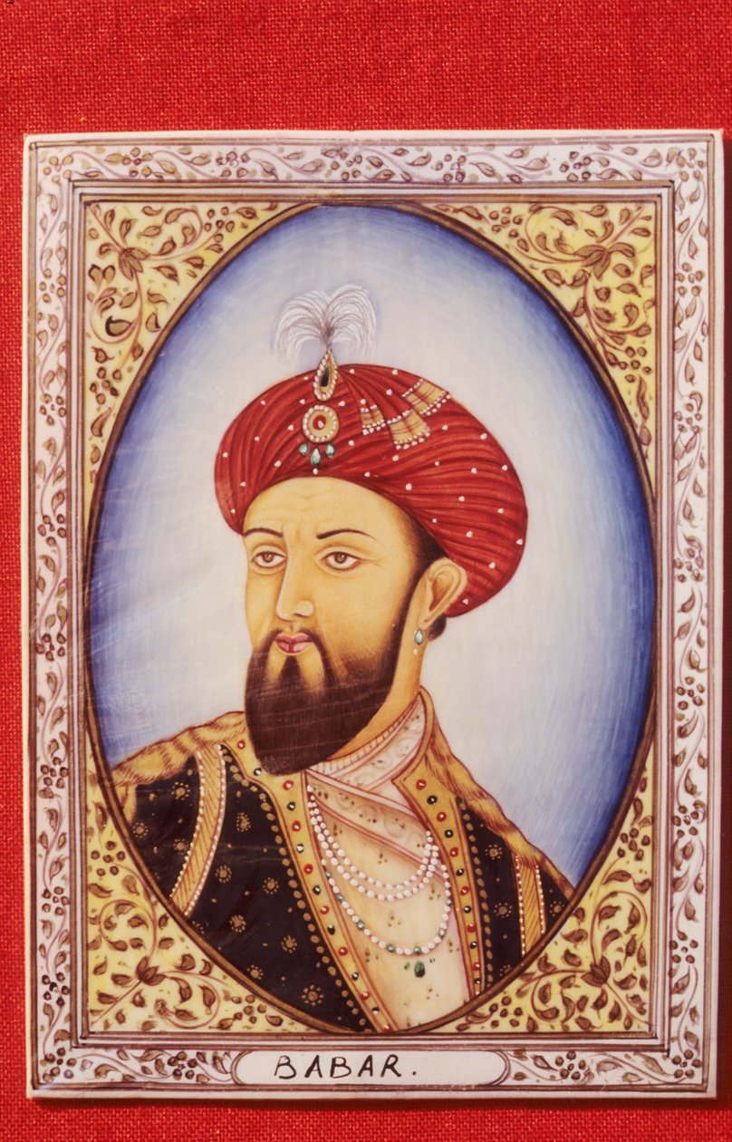 Portrait of Babar by School Indian