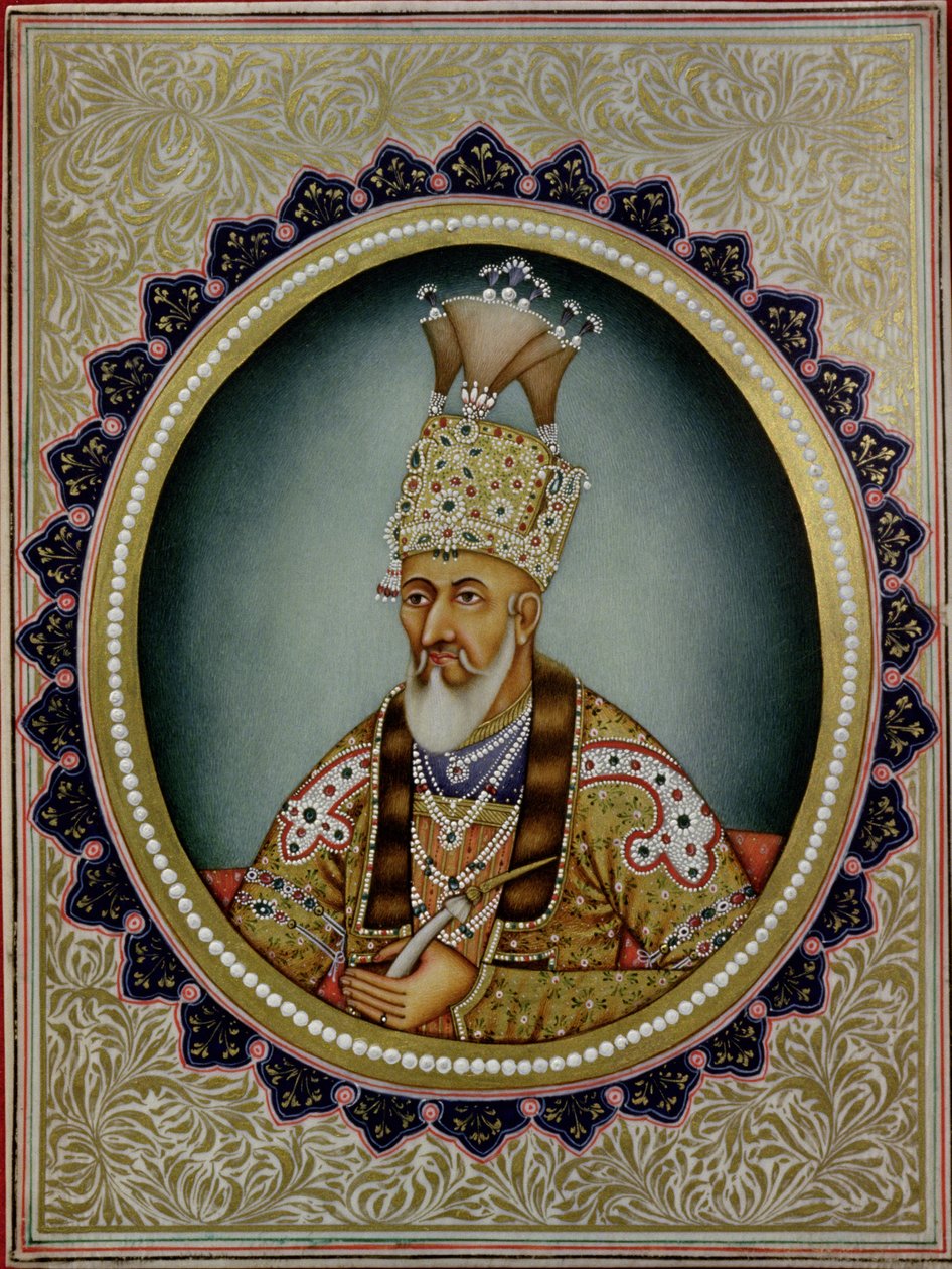 Portrait of Bahadur Shah II (1775-1862) by School Indian