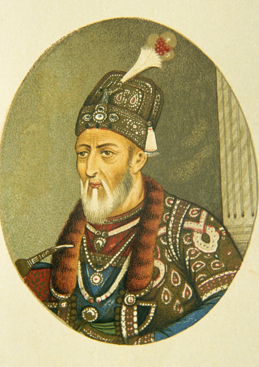 Portrait of Mughal Emperor Bahadur Shah II, India by School Indian