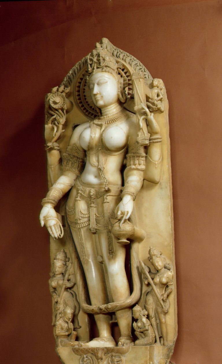 Sarasvati, the Goddess of Learning, Pallu, Rajasthan, Chauhan dynasty by School Indian