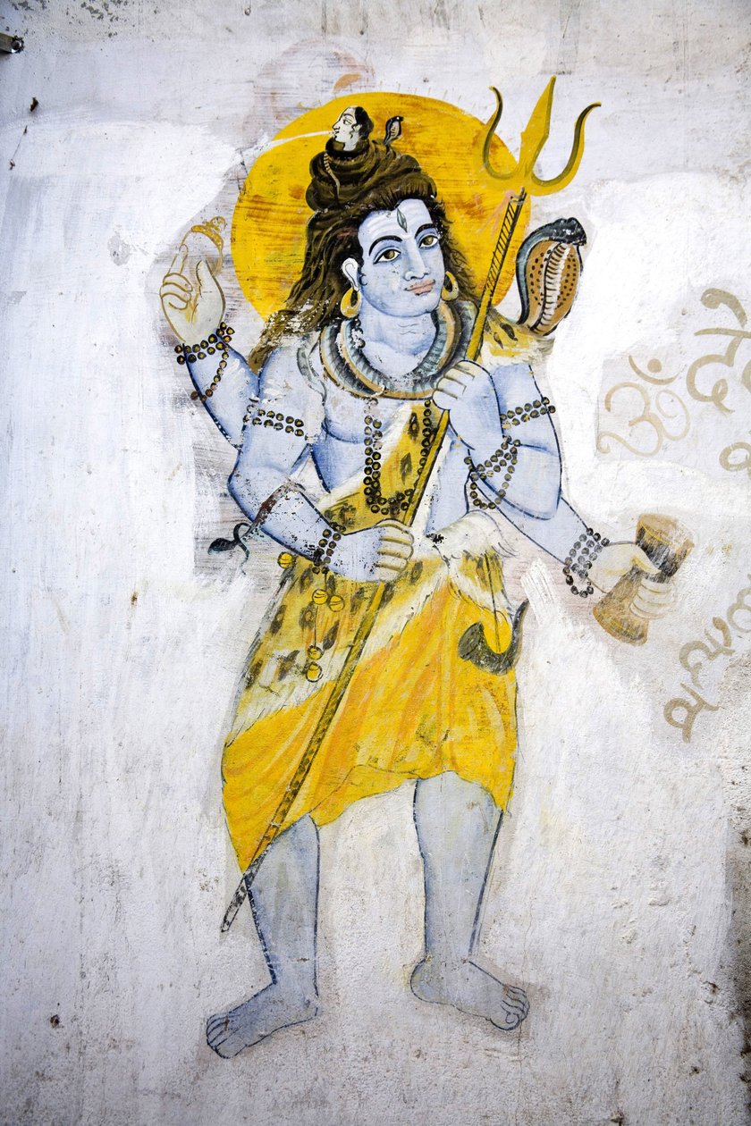 The god Shiva with a trishul by School Indian
