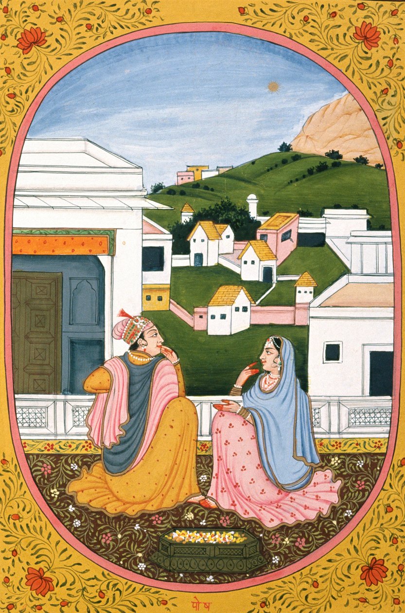 Year Calendar Picture & Painting for a Hindu Month Paush, India by School Indian