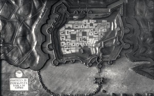 A relief map of the Fortress of Famagosta on the Island of Cyprus in the 17th century by School Italian