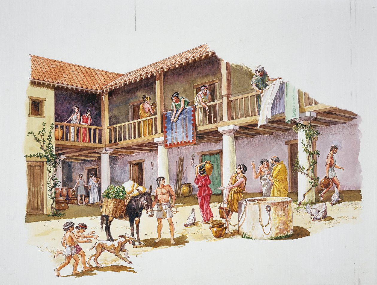 Ancient Athens - reconstruction of a house by School Italian