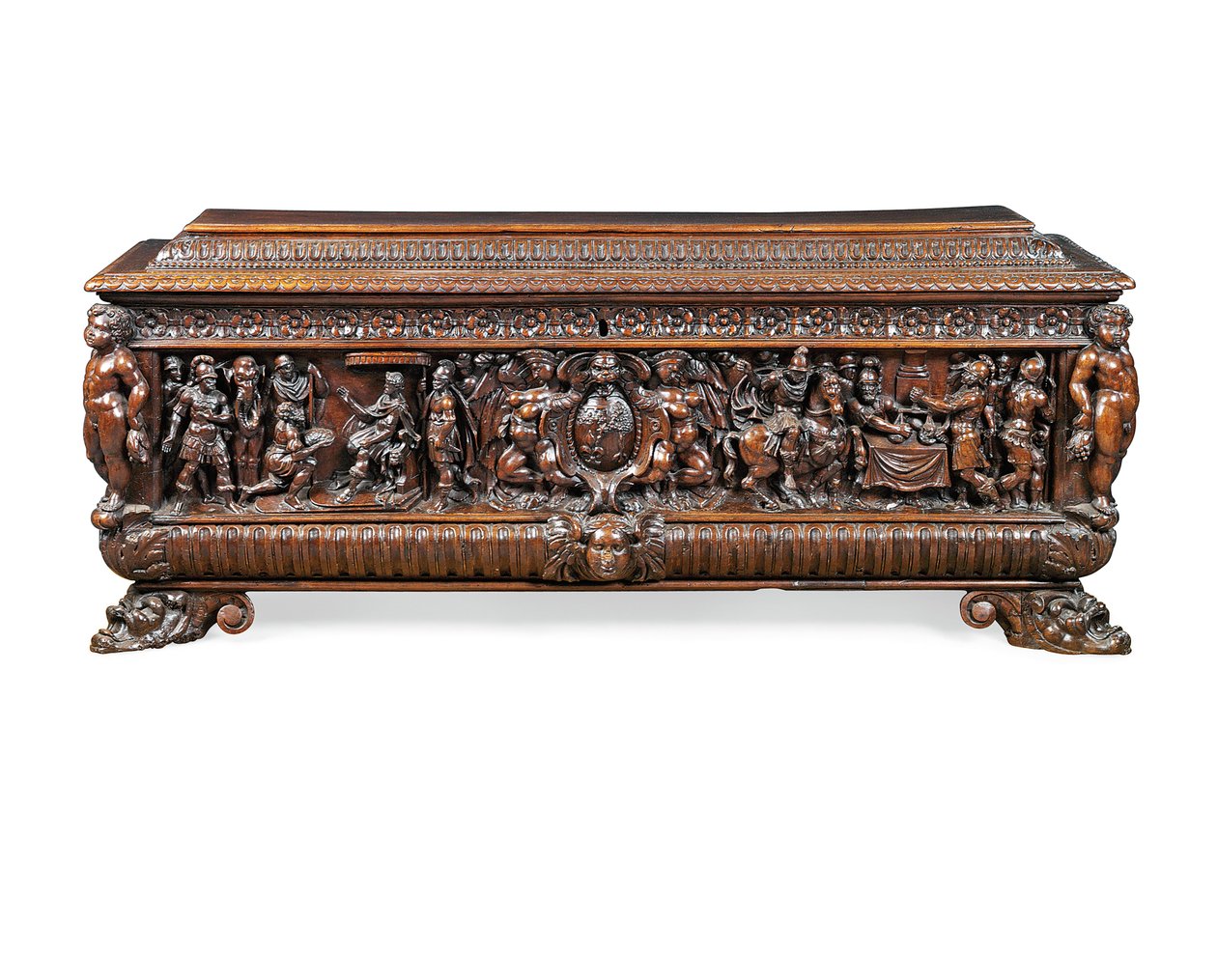 Armorial cassone, Rome, late 16th / early 17th century by School Italian