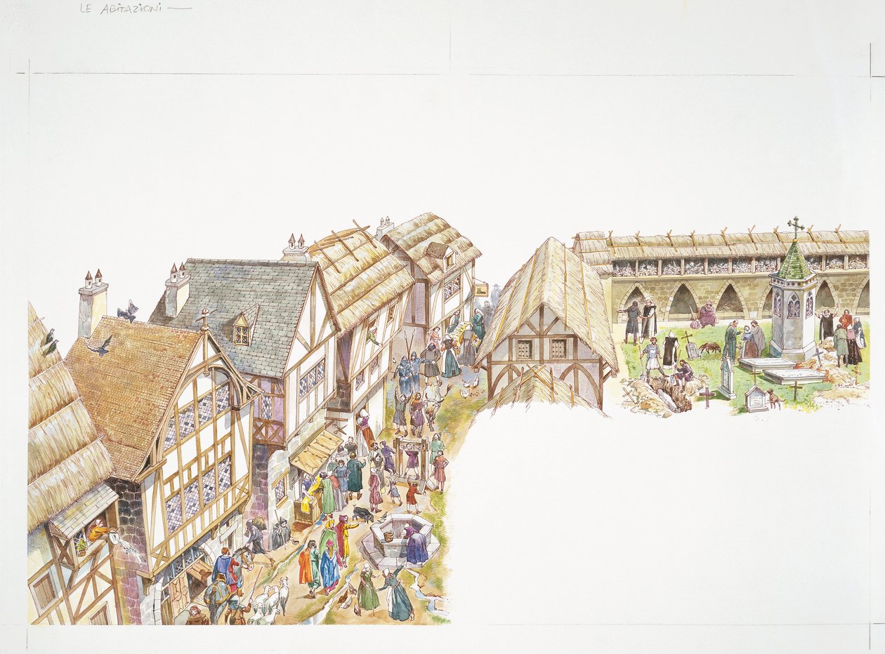 France, Middle Ages - reconstruction of everyday life in a village by School Italian