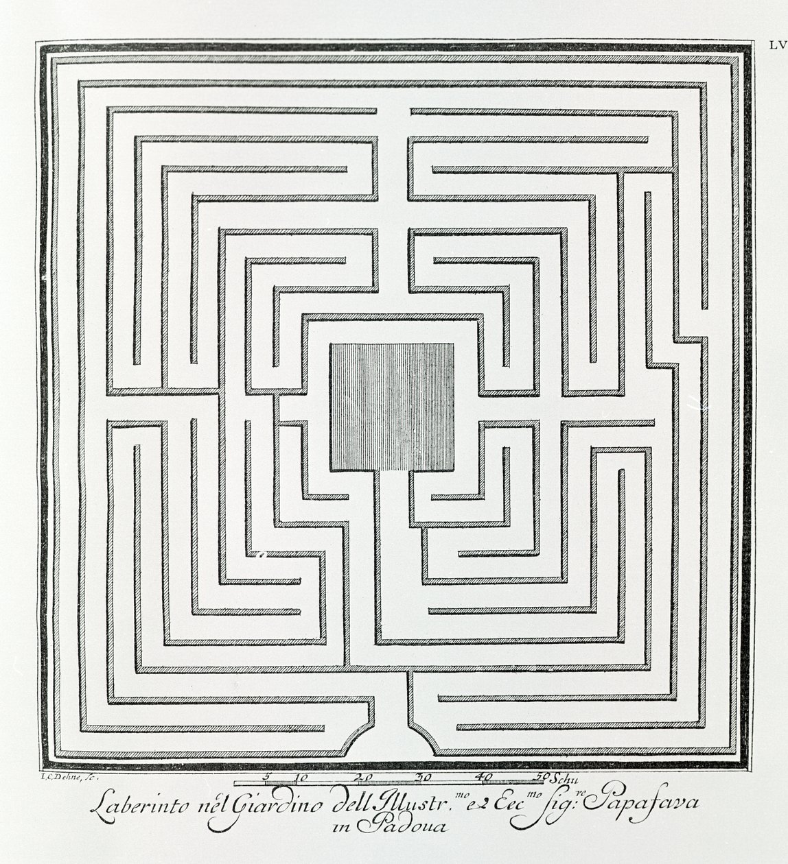Labyrinth of the Garden of Villa Papafava, Padua, from 
