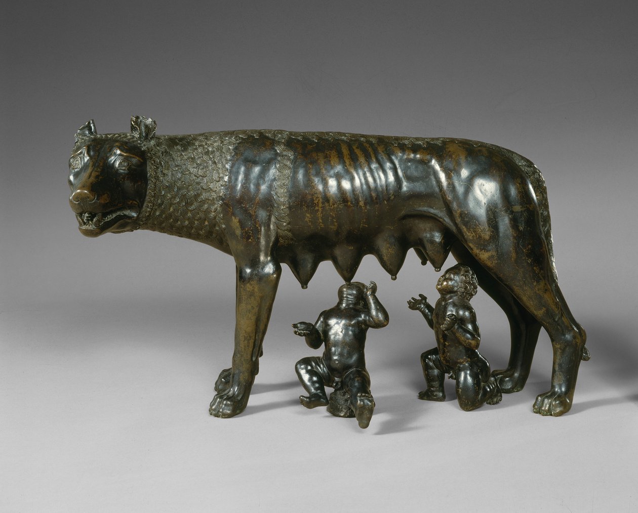 The Capitoline Wolf Suckling Romulus and Remus by School Italian